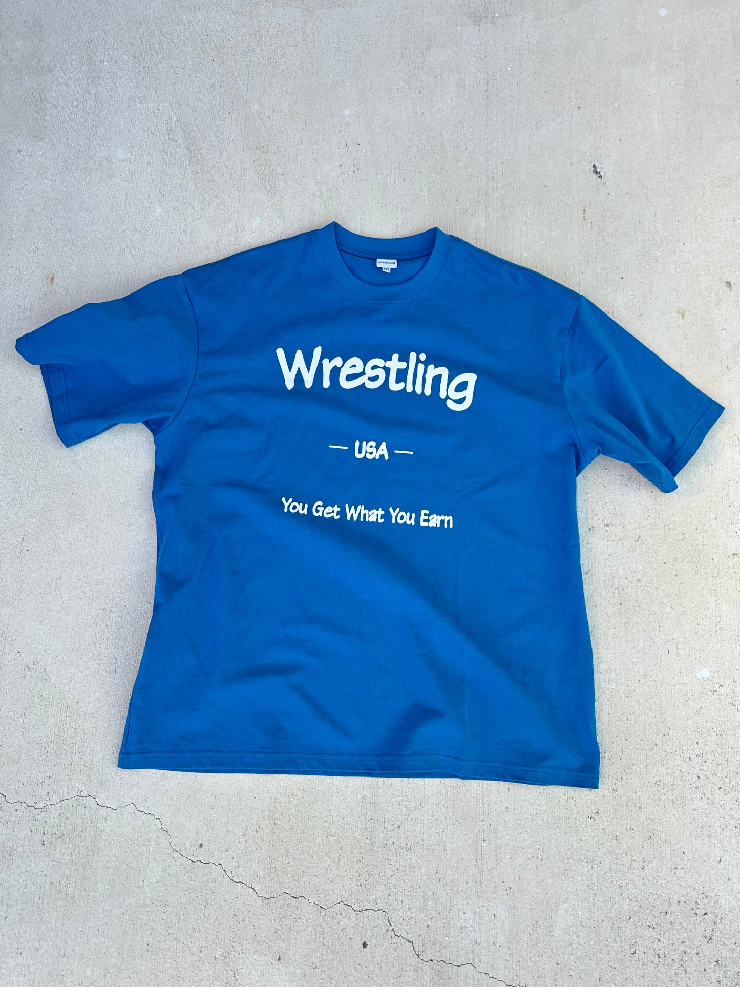 "Wrestling" Oversized T // Royal Blue