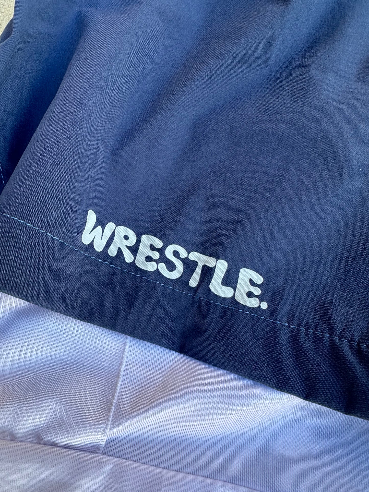 "WRESTLE." Shorts // Navy